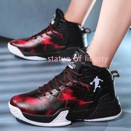 Men Sports Outdoor Basketball Shoes Air Cushion Sneakers Couple Shoes Breathable Sports Basketball Boots v76