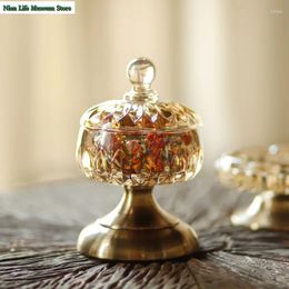 Bottles American Glass Candy Jar Living Room Coffee Table Storage With Lid Small Ornaments Home Interior Decoration Accessories