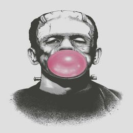 Frankenstein Blowing a Big Pink Bubble Gum Bubble Paintings Art Film Print Silk Poster Home Wall Decor 60x90cm259u