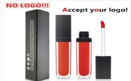 New No LOGO 27colors Matte lip gloss square tube lip gloss Waterproof long Lasting liquid lipstick accept your logo printing cust4595269