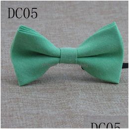 Bow Ties 10X5Cm Kids Baby Supplies Headdress Adjustable Children Solid Colour Party Bowtie Fashion Accessories Drop Delivery Dh30W