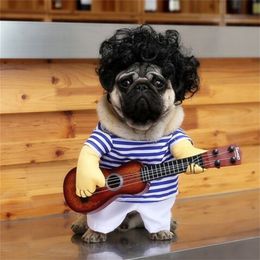 Guitar Clothes Puppy Coats Small Medium Dog Pug French Bulldog Pet Cat Clothing Funny Costumes for Dogs 201109273o