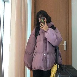 Women's Jackets Hoodie Quilted Padded Duck Down Purple For Women Black Thick Padding Woman Coat Warm Clothes External Heavy Casual &