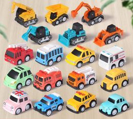 퍼즐 모델 장난감 다이 캐스트 모델 자동차 6pcs 키드 장난감 합금 장난감 리바운드 엔지니어링 차량 모델 굴삭기 크레인 시뮬레이션 자동차 만화 장난감 자동차 크리스마스 선물 모델링