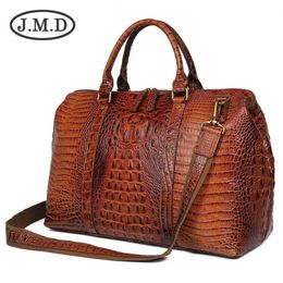 J M D High Quality Leather Alligator Pattern Women Handbags Dufflel Luggage Bag Fashoin Men's Travel Bag Shoulder Bag 6003245L