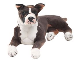 Dorimytrader realistic animal Boxer dog plush Toy big stuffed simulation dogs doll gift for children 31inch 80cm DY618953766536