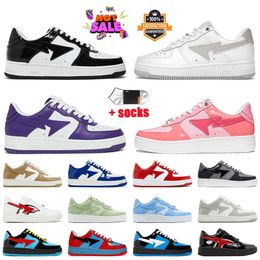2024 Fashion Women Mens Designer Casual Shoes Black White Grey Colour Camo Combo Pink Patent Leather Red Blue Platform Camouflage Trainers Low Top Flat Sneakers 36-47