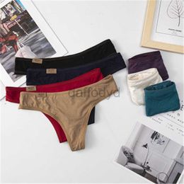 Panties Women's Wholesale Womens Seamless Sexy Panties Fashion Trend Solid Colours Low Waist Thong Underwear Female Breathable Casual Comfortable Briefs ldd240311