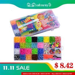 Party Games Jewellery Making Crafts 1500pcs Rubber Bands Set Kid Multi-Functional Classic Practical DIY Loom Woven Bracelet For Girl Gifts