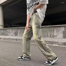 Men's Jeans Spring And Autumn National Fashion Oversize Pants Ruan Handsome Loose Slightly Flared Wide Leg Large Size Pantaloni