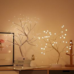 36 108 LED USB Battery Power Touch Switch Tree Light Night Fairy Light Table Lamp For Home Bedroom Wedding Party Christmas Decor C261L