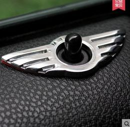 10Pcslot Car Styling Insignia Emblem Wing Alloy MINI Sticker Decoration for BMW MINI Cooper R55 R56 R57 R58 R59 Door Lock Knob7473276