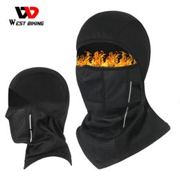 WEST BIKING Warm Cycling Hat Winter Men Women Sports Scarf Cap Balaclava Neck Outdoor Bicycle Motorcycle Ski Running Headgear 240304