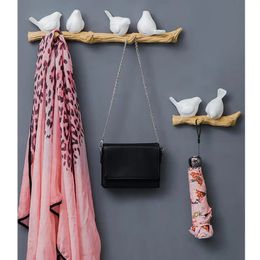 3D Resin Bird Hangers Wall Mounted Coat Robe Hook Rack f/ Handbag Bag Coat Robe Towels for Home Bathroom Living Room 240305