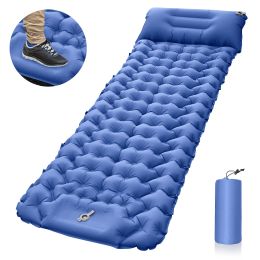 Mat 1960*680mm Outdoor Sleeping Pad Camping Inflatable Mattress Travel Mat Folding Bed Ultralight Air Cushion Hiking Trekking