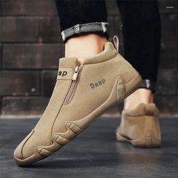 Casual Shoes Autumn Suede For Men 2024 Fashion Round Toe Flat Slip On Walking Outdoor Light Male High Top Sneakers