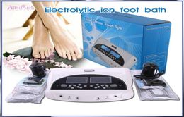 EU tax High Tech Dual electronic lon Cleanse Detox Foot Spa High Ionic Cleaner Detox health care Machine massage Spa1929328