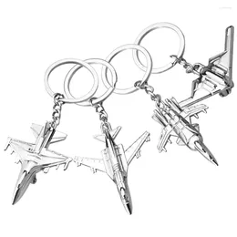 Keychains 4 Pcs Airplane Keychain Warplane Shaped Keyholder Hanging Decor Mens Mini Backpack Ornament Travel Rings Chains Model