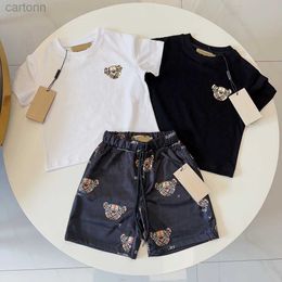 kid Clothing Sets sets tshirt set kids designer t 2pics children clothing girls Short suits summer luxury bear ldd240311