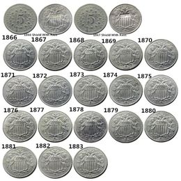 US A Set OF 1866 -1883 20PCS Five Cents Nickel Copy Coins Medel Craft Promotion Cheap Factory nice home Accessories304H