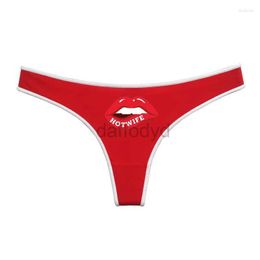 Panties Women's Womens Panties Sexy Lips Wife Women Underpant Red Cotton Seamless Thong Female Lingerie Soft Invisible Breathable Sport Underwear ldd240311