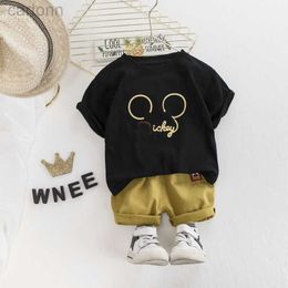 Clothing Sets Summer Baby Girls Clothing Sets Kids Short Sleeves T Shirt Shorts Suit Children Tracksuits Infant Clothes Outfits 1 2 3 4 Years ldd240311