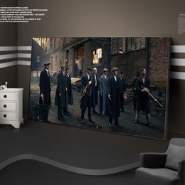 Modern Classic Peaky Blinders Movie Art Posters and Prints Canvas Painting Print Wall Art for Living Room Home Decor Cuadros No F211W