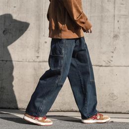 Men's Jeans Cargo Pants Wide Leg Denim Oversized Straight Trousers Grunge Vintage Punk Korean Fashion Streetwear Y2k Clothing
