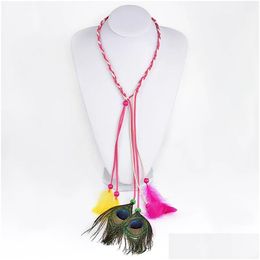 Hairpins Handmade Bohemian Feather Headbands Hiar Accessories Fashion Jewelry Drop Delivery Jewelry Hairjewelry Dh6Sj