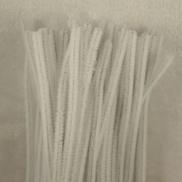 500PCS white Chenille Craft Stems Pipe Cleaners 12 30cm DIY art for Children handmade creative materials275J