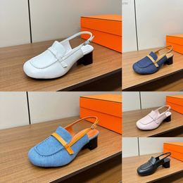 Designer-Absatz-Damenschuhe, Kleidschuhe, Luxus-Top-Qualität-Slipper-Dame-Sandale, Reise-Sommer-Rutsche, Freizeitschuhe, Leder-Hausschuhe, Slingback-Designer-Damen-Sandalen