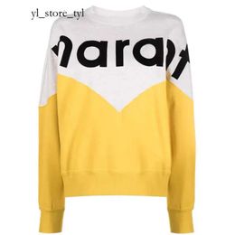 Isabel Marant Designer Sweatshirt Hoodie Marant Klasik Pamuk Yuvarlak Boyun Kadınlar Sıcak Mektup Akıllı Baskı Baskı Çok Çözüm Külot Hoodies Kadın Kazak 4360