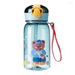 Water Bottles Drink Lovely Kids Cup Cartoon Sippy St Leakproof With Childrens Kawaii Bottle Outdoor Portable Drop Delivery Home Garden Otulc