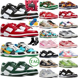 Women Men Panda Leather White Black Valentines Day Casual Shoe Triple Pink Medium Brown Bacon Sail Red Green Championship Purple sports sneakers big size 13