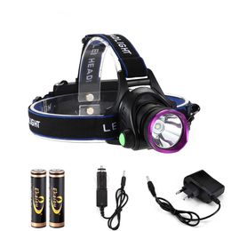 High Lumens LED Headlamp T6/L2 Headlight Flashlight Head Lamp Light for Outdoor Camping 240227