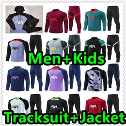 22 23 24 tracksuit soccer jersey shirt football jerseys training suit jacket tracksuits 22 2023 2024 chandal futbol survetement foot maillot de men and kids 888