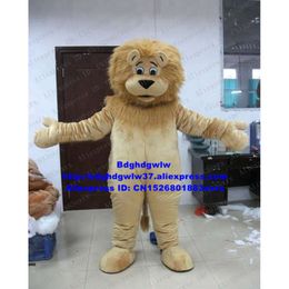 Mascot Costumes Brown Hair Male Lion Mascot Costume Adult Cartoon Character Outfit Suit Inauguration Anniversaries Closing Ceremony Zx2006
