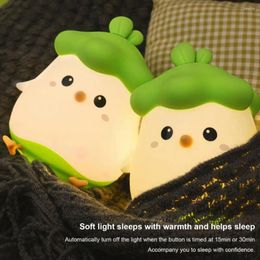 Night Lights Led Light Adorable Rechargeable Silicone Lamp With Timer Dimmable Touch Control Cute Cartoon Bedside For Desktop
