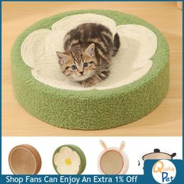 Cat Scratcher 2 In 1 Cat Anti Scratch Bed Cute Shape Cat Scratching Bed Round Cat Scratch Protection Paw Toy Gatos Accesorios 240227