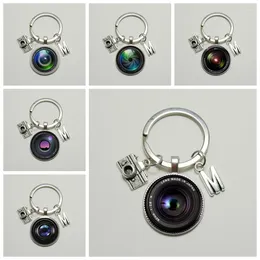 Keychains 26 Letter Name Keychain Camera Pendant With SLR Lens Pographer Personality Jewellery