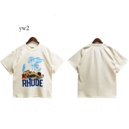 Rhude T Shirt Designer T Shirts Rhude Shirts Men Womens Oversize S-xl Designer Shirt Teeshort Sleeve T-shirt Quick Drying Breathable Rh Mens Tshirt Rhude 4512