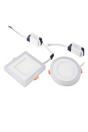 Embedded Round square Colourful LED RGB Panel Down Light 6W 9W 16W 24W RGB Panel Light AC85265V LED panel Light7529887