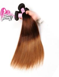 Beauty Forever Ombre Straight Brazilian Human Hair 1626inch T1B427 Bundles 1 Piece Unprocessed Remy Hair Extension Nice Color B4653458