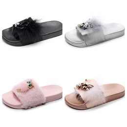 Designer Slipper Sliders Men Women Summer Sandals Beaches Slippers Ladies Flip Flops pink white blue Slides Shoes GAI black