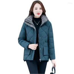 Women's Trench Coats 2024 Fashionable Comfortable Warm Short Loose Thick Down Cotton-Padded Coat Stand Collar Small Jacket Winter