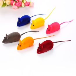 Squeaky Mice Soft Adorable Kitty Cat Toy Soft Rubber Flocking Mouse Colour Varies10 pieces One Pack247R