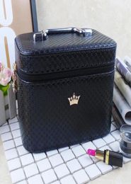 Women noble Crown big Capacity Professional Makeup Case Organizer High Quality Cosmetic Bag Portable Brush Storage box Suitcase4542460