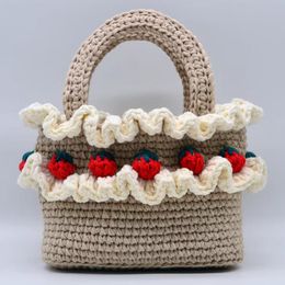 Handmade woven bag Lady fashion shoulder Bag handbag canvas hobo cotton fabric shopping bag