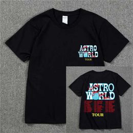 Men's T-shirts New Fashion Hip Hop T Shirt Men Women Jack Cactus ASTROWORLD Harajuku T-shirts YOU WERE HERE Letter Print Tees Tops 420