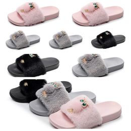 Designer Slipper Slider Mens Women Summers Sandal Beaches Slippers Ladies Flips Flops white pink blue Slides Shoes GAI black